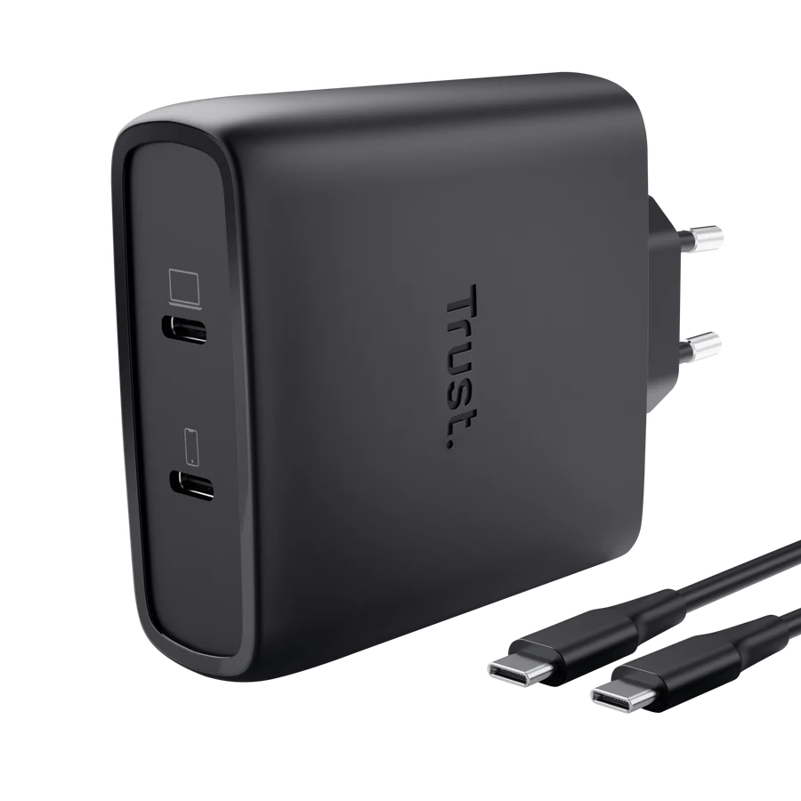Trust MAXO 100W 2P USB-C GAN CHARGER BLK