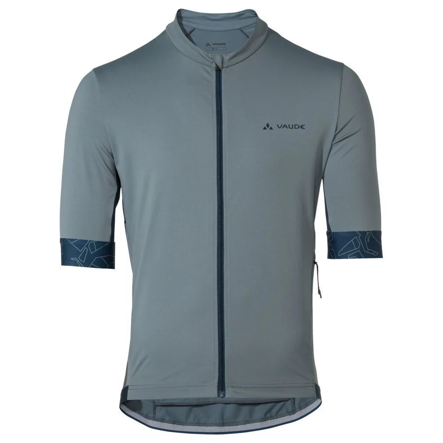 Vaude Kura FZ Tricot II gravel fietsshirt korte mouwen blauw heren