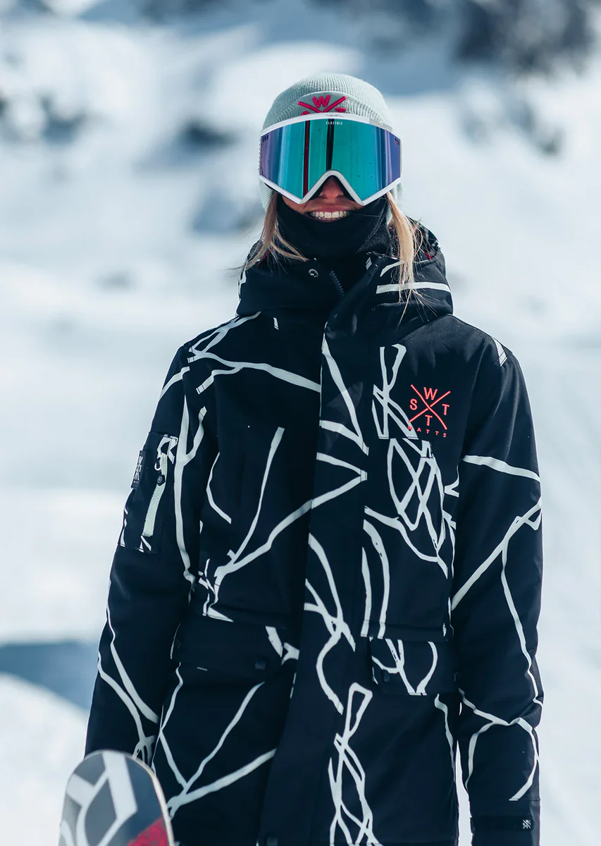 WATTS Clever Ski Jas Dames Zwart/Wit/Roze - Image 3